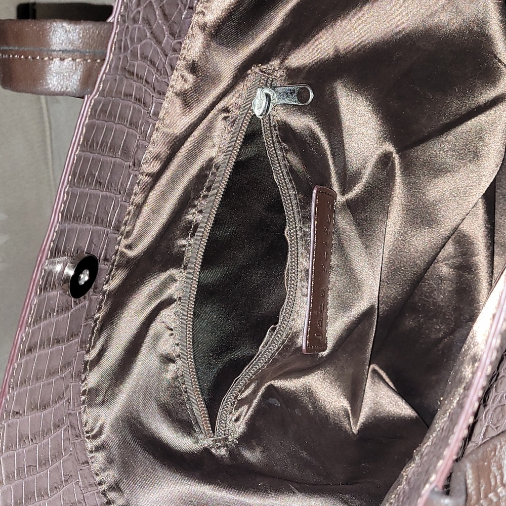 Jana Feifer Purse Leather & Faux Alligator/Crocodile/Snakeskin Print - Picture 3 of 6